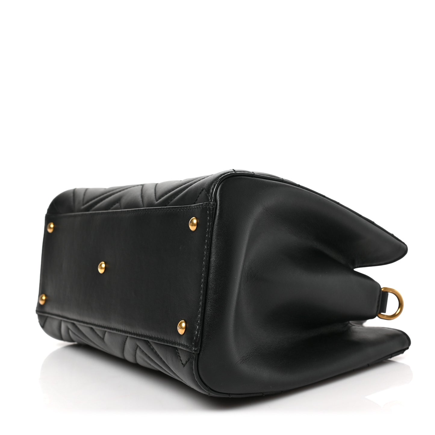 Calfskin Matelasse Small GG Marmont Tote Black