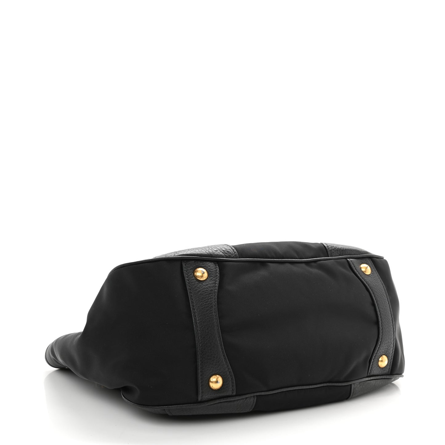Tessuto Nylon Vitello Daino Shoulder Bag Black