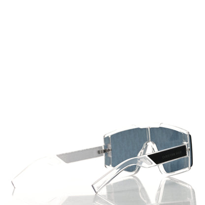 Christian Dior Acetate Oblique Diorxtrem MU Mask Sunglasses Crystal Smoke Mirror 5 of 8