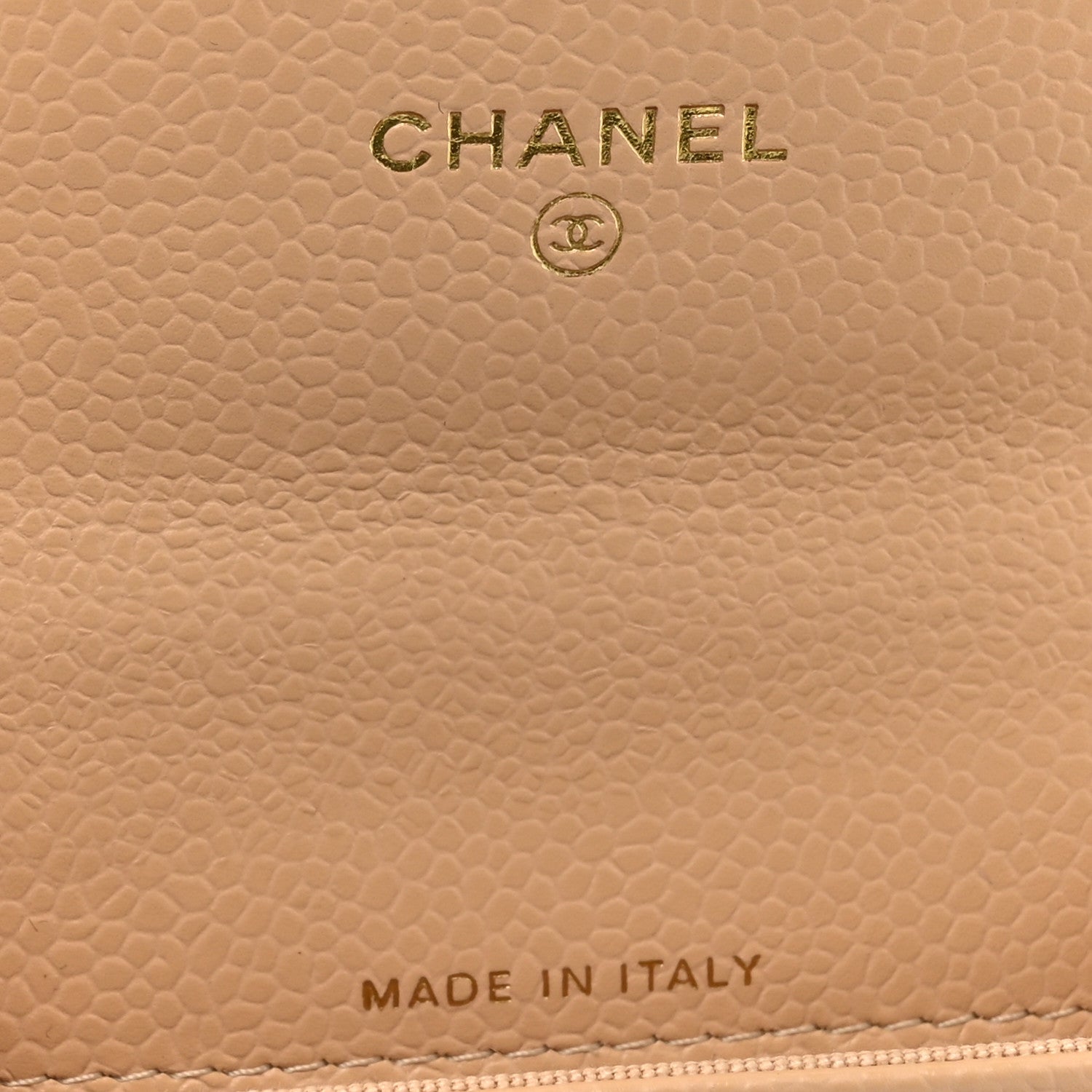 Chanel Caviar Quilted Flap Card Holder Wallet Beige 6 of 9