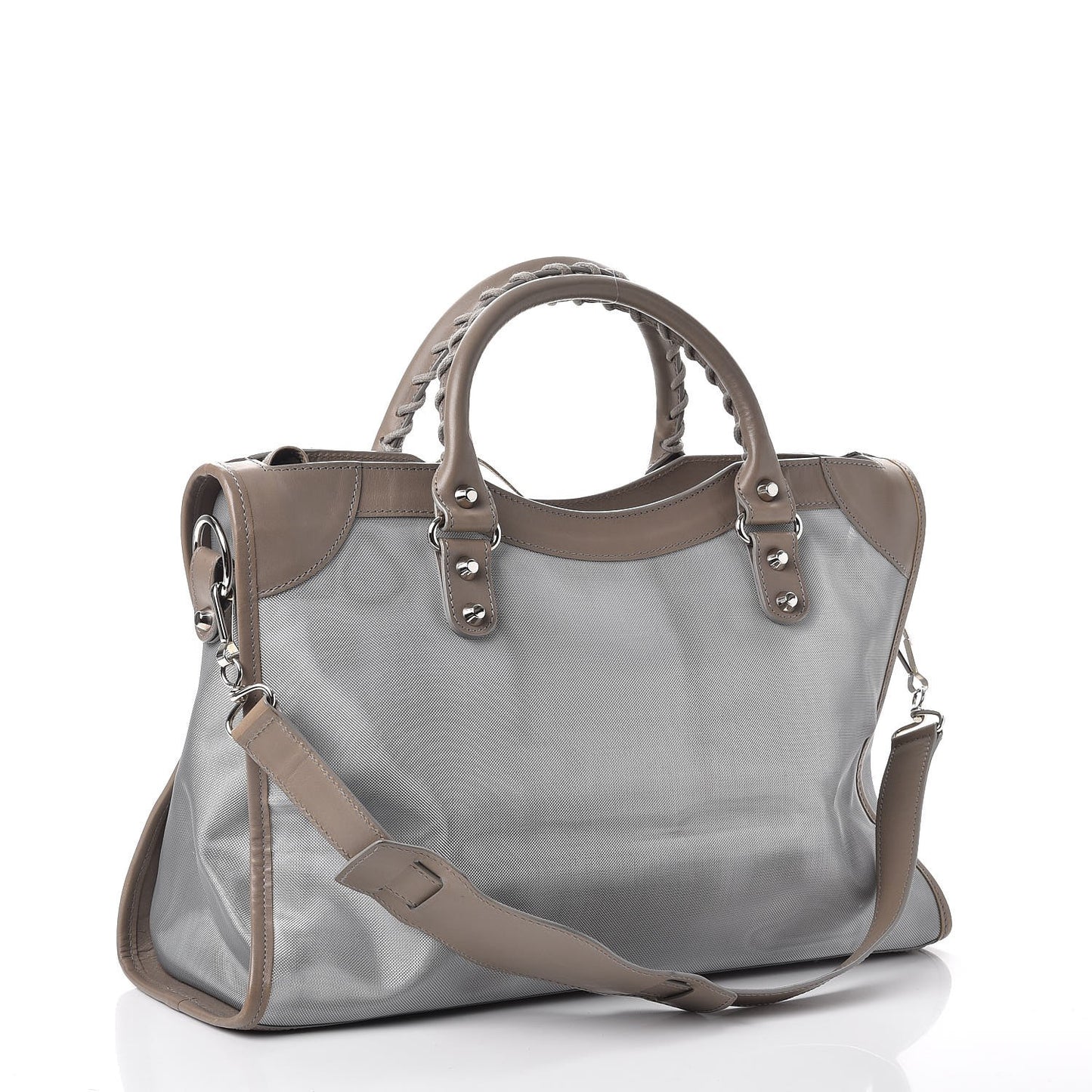 Technical Mesh Vegetable Calfskin Classic Silver Hardware City Gris Ardoise Gris Pyrite