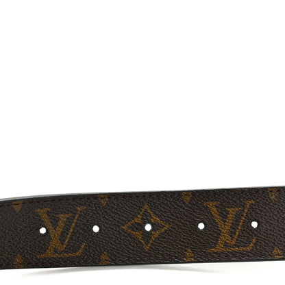 Louis Vuitton Monogram Calfskin 20mm LV Circle Reversible Belt 90 36 Black 3 of 7