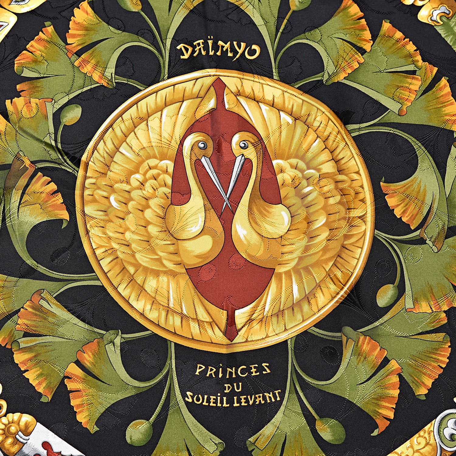 Hermes Silk Daimyo Princes du Soleil Levant Scarf 90 464639