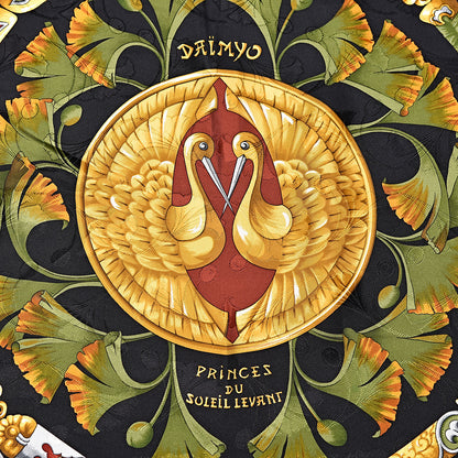 Hermes Silk Daimyo Princes du Soleil Levant Scarf 90 5 of 6