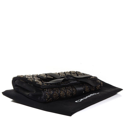 Chanel Satin Beaded Ribbon Bow Clutch Black 4 of 7