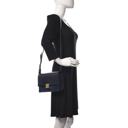 Saint Laurent Smooth Calfskin Suede Medium Bellechasse Navy 2 of 11