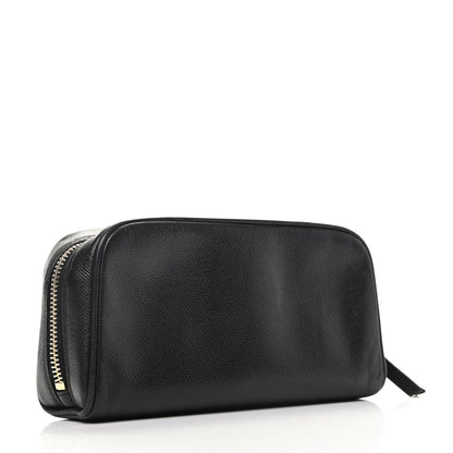 Chanel Grained Calfskin CC Button Medium Pouch Cosmetic Case Black 3 of 8