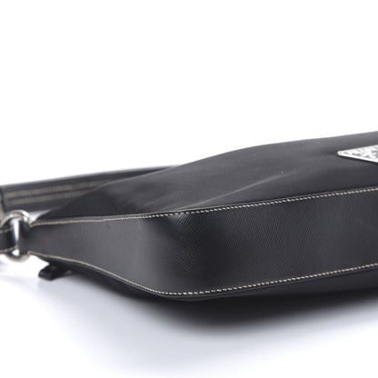 Prada Tessuto Nylon Saffiano Shoulder Bag Black 6 of 8