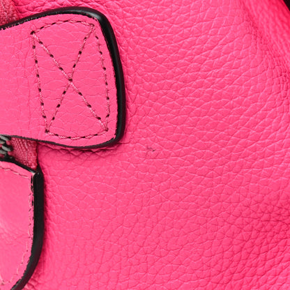 Celine Drummed Calfskin Mini Luggage Fluo Pink 8 of 11