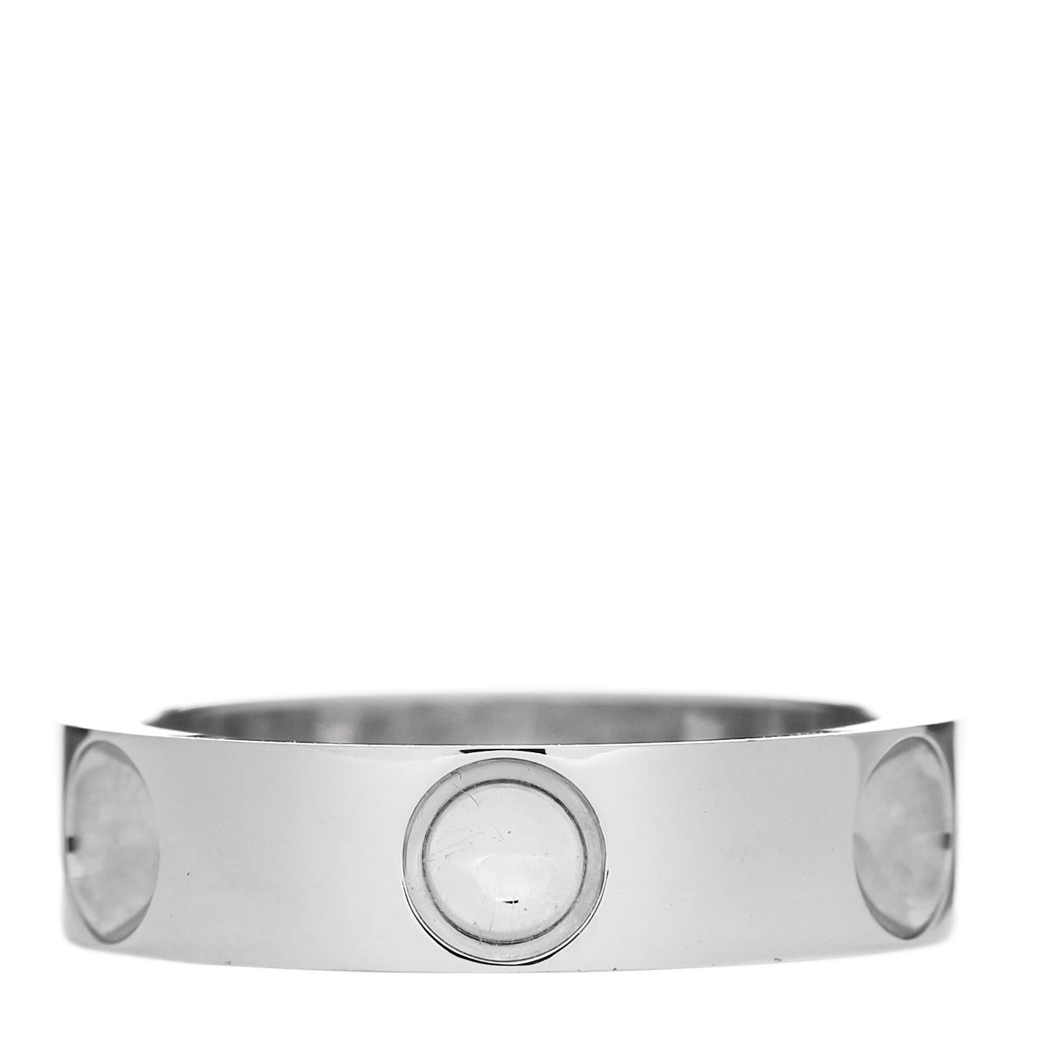 Louis Vuitton 18K White Gold Empreinte Ring 52 6 3 of 5