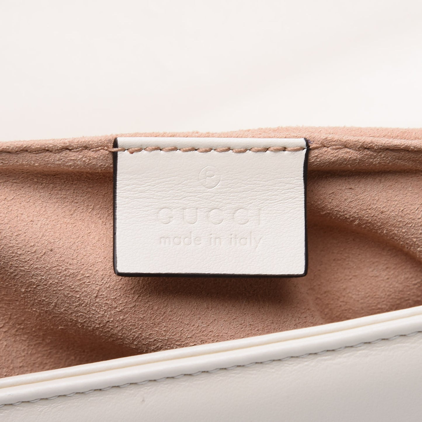 Calfskin Matelasse Mini GG Marmont Shoulder Bag White
