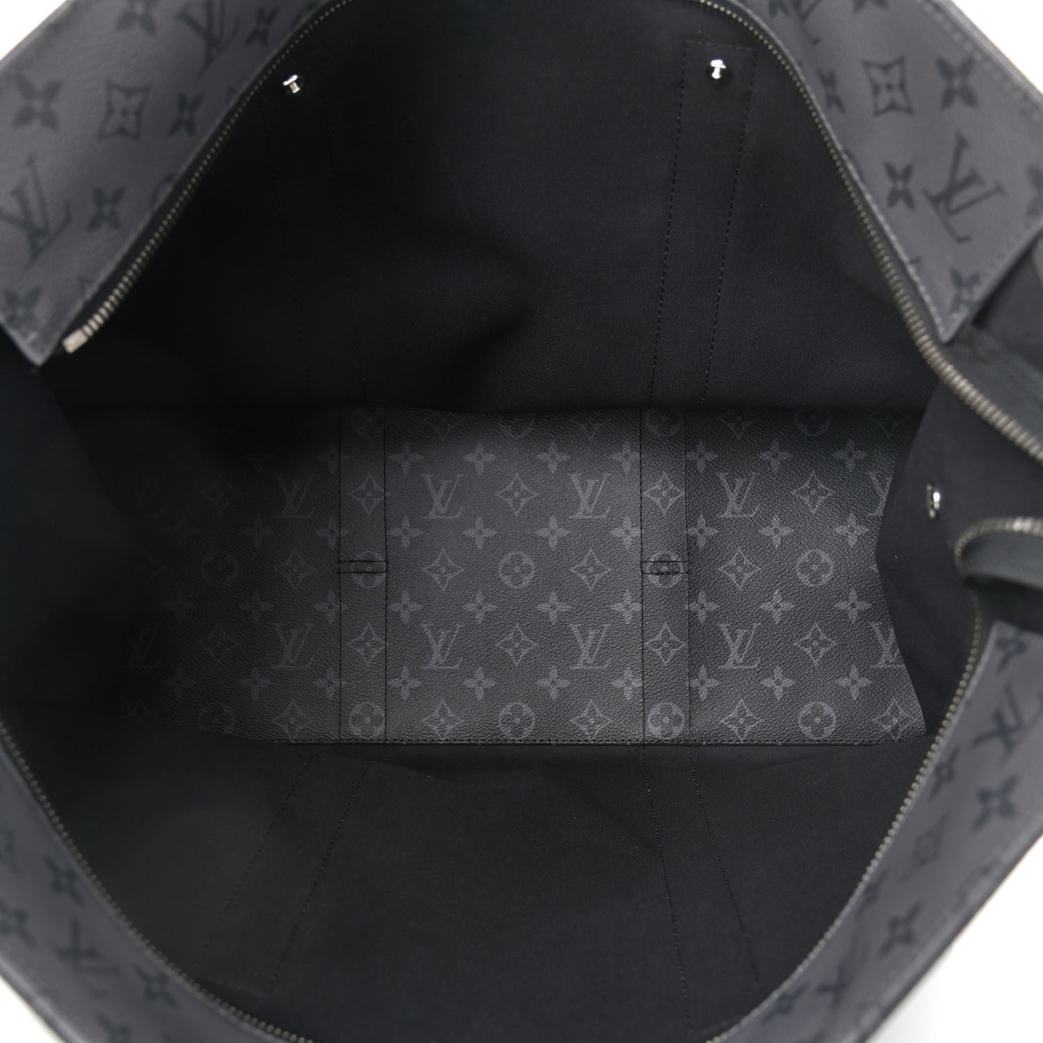 Louis Vuitton Monogram Eclipse Cabas Zippe GM Black 5 of 8