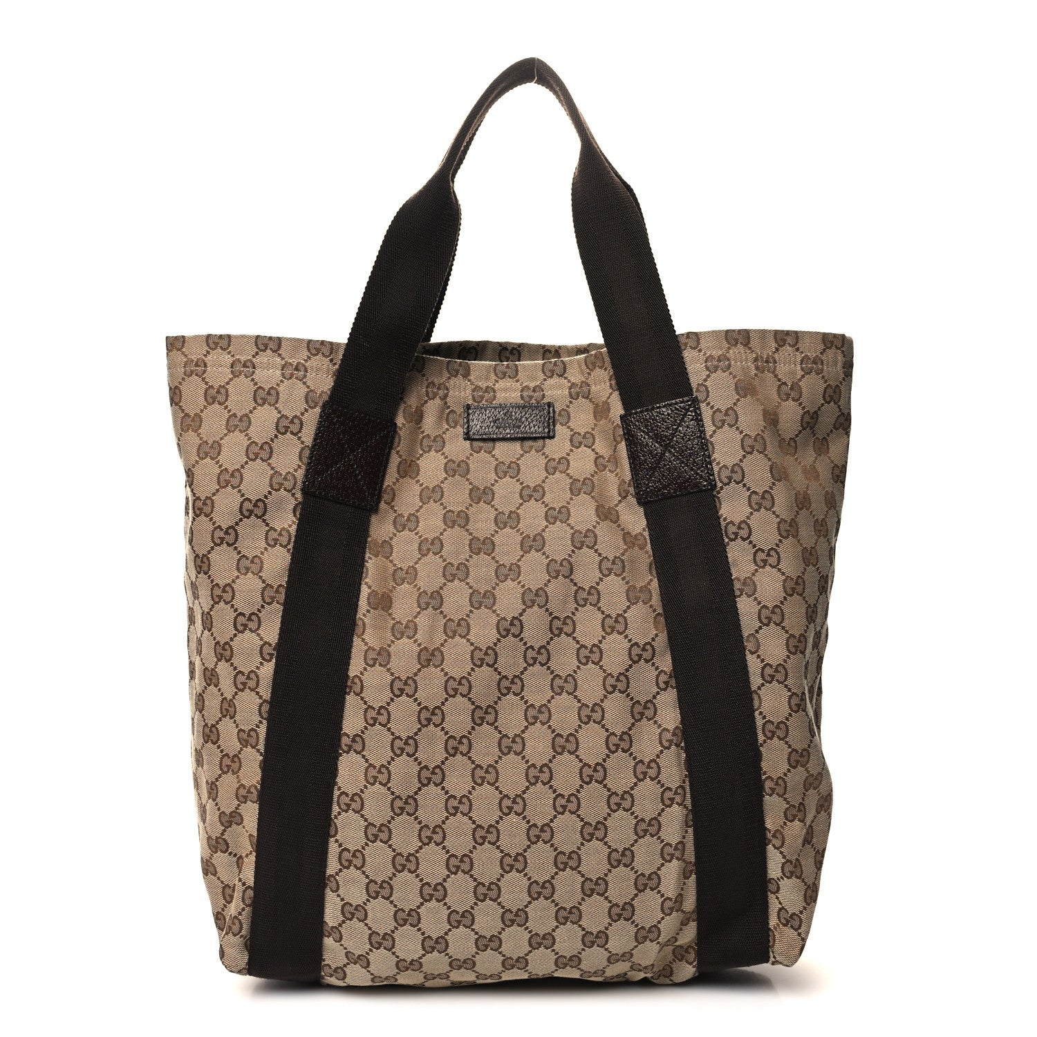 Gucci GG Monogram Medium Handle Vertical Tote Bag Dark Brown 1 of 10