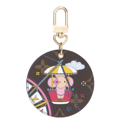 Louis Vuitton Monogram 2020 Christmas Animation Big Wheel Bag Charm Key Ring Rose Ballerine 1 of 8