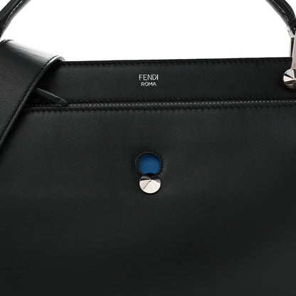 Fendi Vitello Baltico Dolce DotCom Satchel Black Blue Royal 10 of 16