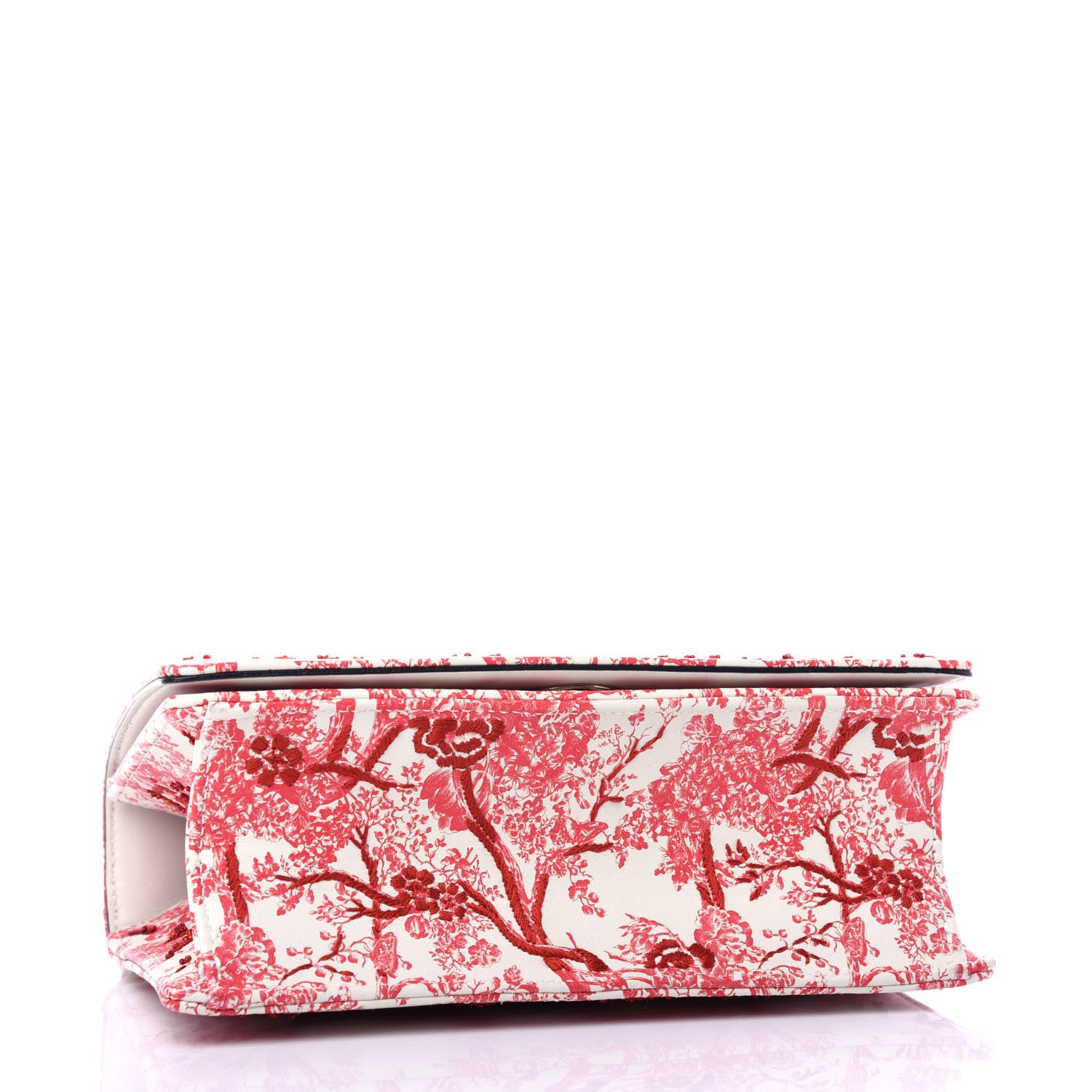 Christian Dior Embroidered Floral Toile de Jouy Medium Diorama Flap Bag Red 4 of 10
