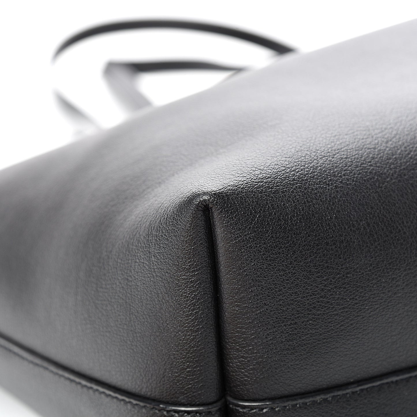 Calfskin Large Shopping Tote Black