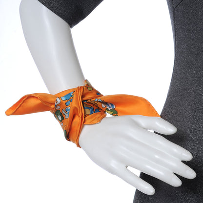 Hermes Silk Les Chevaux Se Rendent Au Depart Pocket Square Scarf 4 of 6