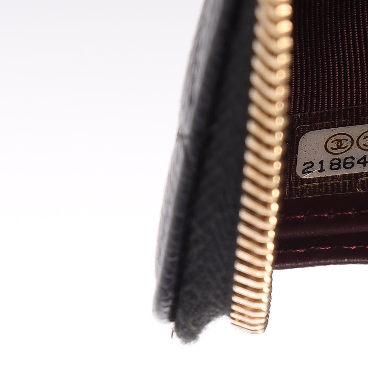 Caviar Quilted Large Gusset Zip Around Wallet Black