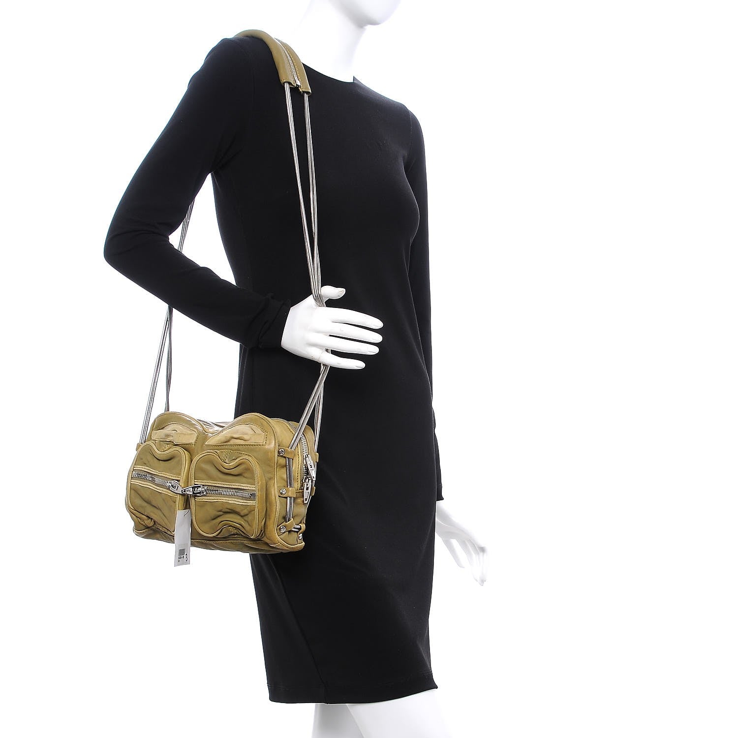 Alexander Wang Washed Lambskin Brenda Chain Shoulder Bag Chartreuse 2 of 13