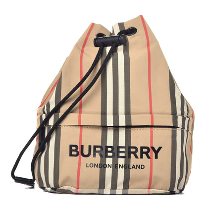 Burberry Econyl Icon Stripe Phoebe Drawcord Pouch Archive Beige 1 of 8