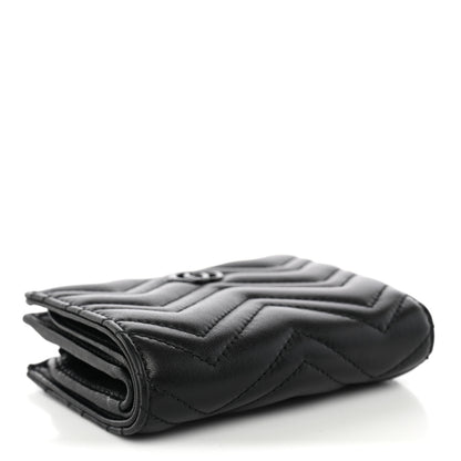 Gucci Nappa Matelasse GG Marmont Card Case Wallet Black 4 of 9