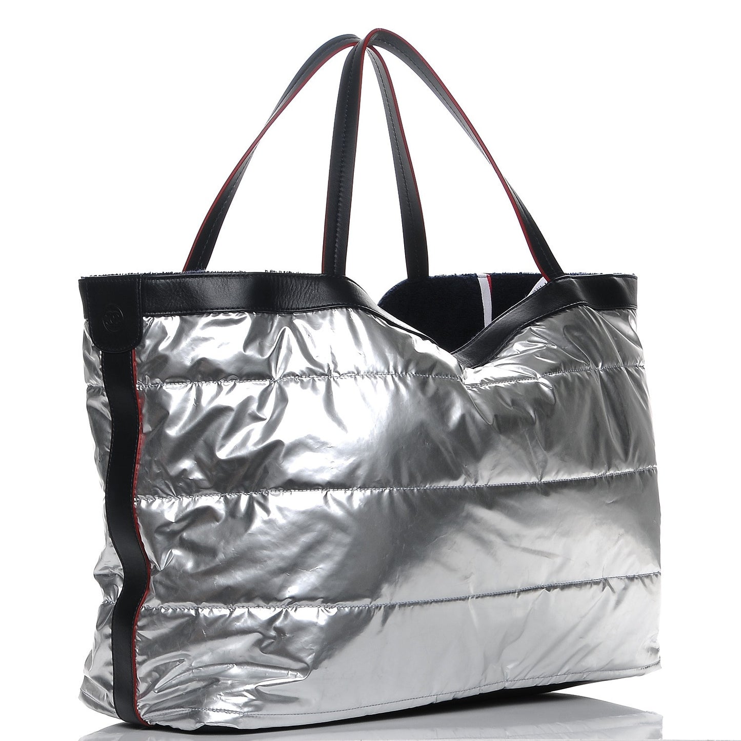 Reversible Airlines Tote Silver Navy