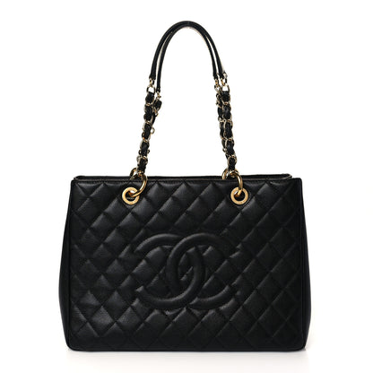 Chanel Caviar Quilted Grand Shopping Tote GST Black 1 of 10
