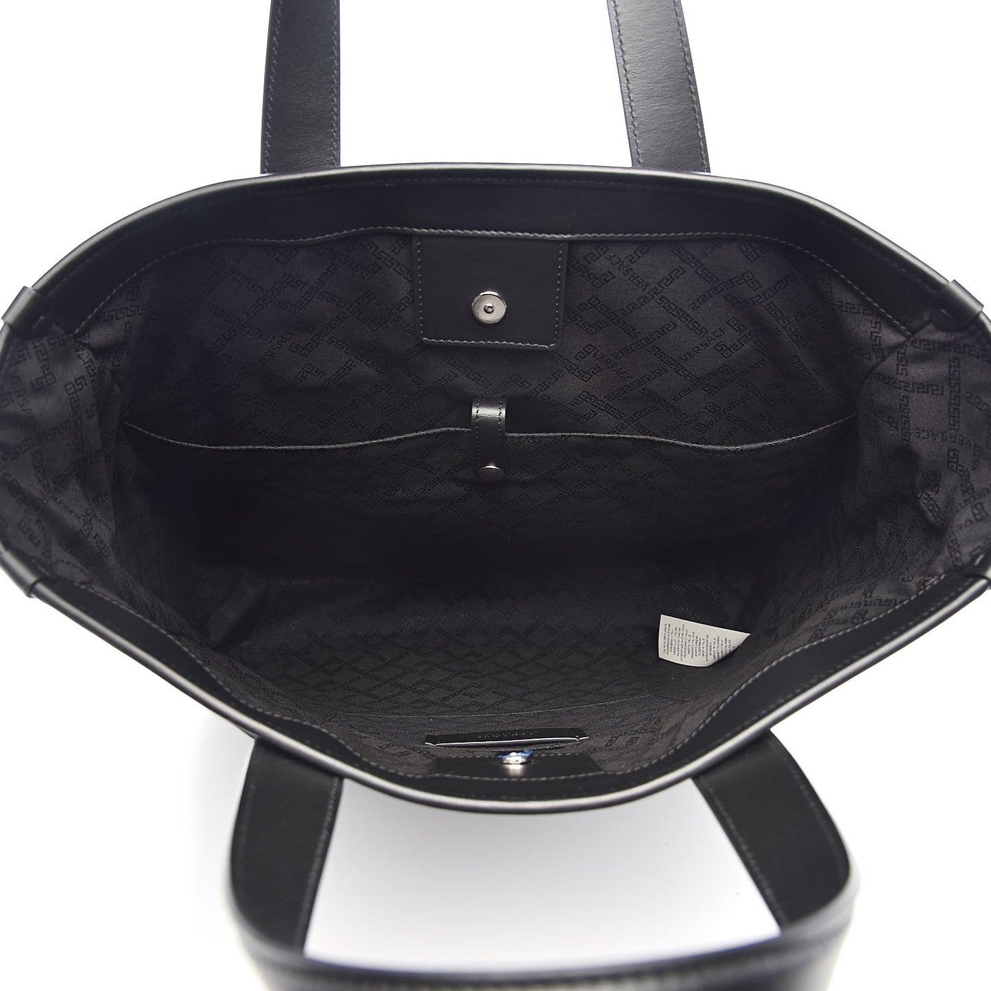Calfskin Nylon Medusa Lifestyle Tote Black