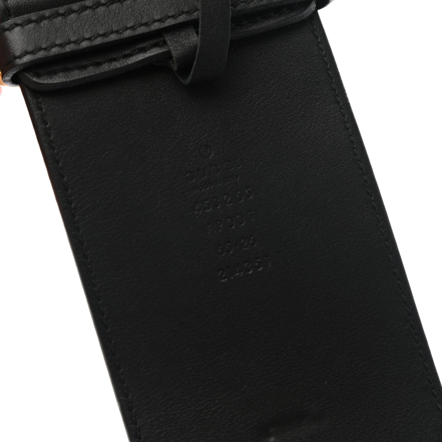 Calfskin Double G Wide Belt 65 26 Black