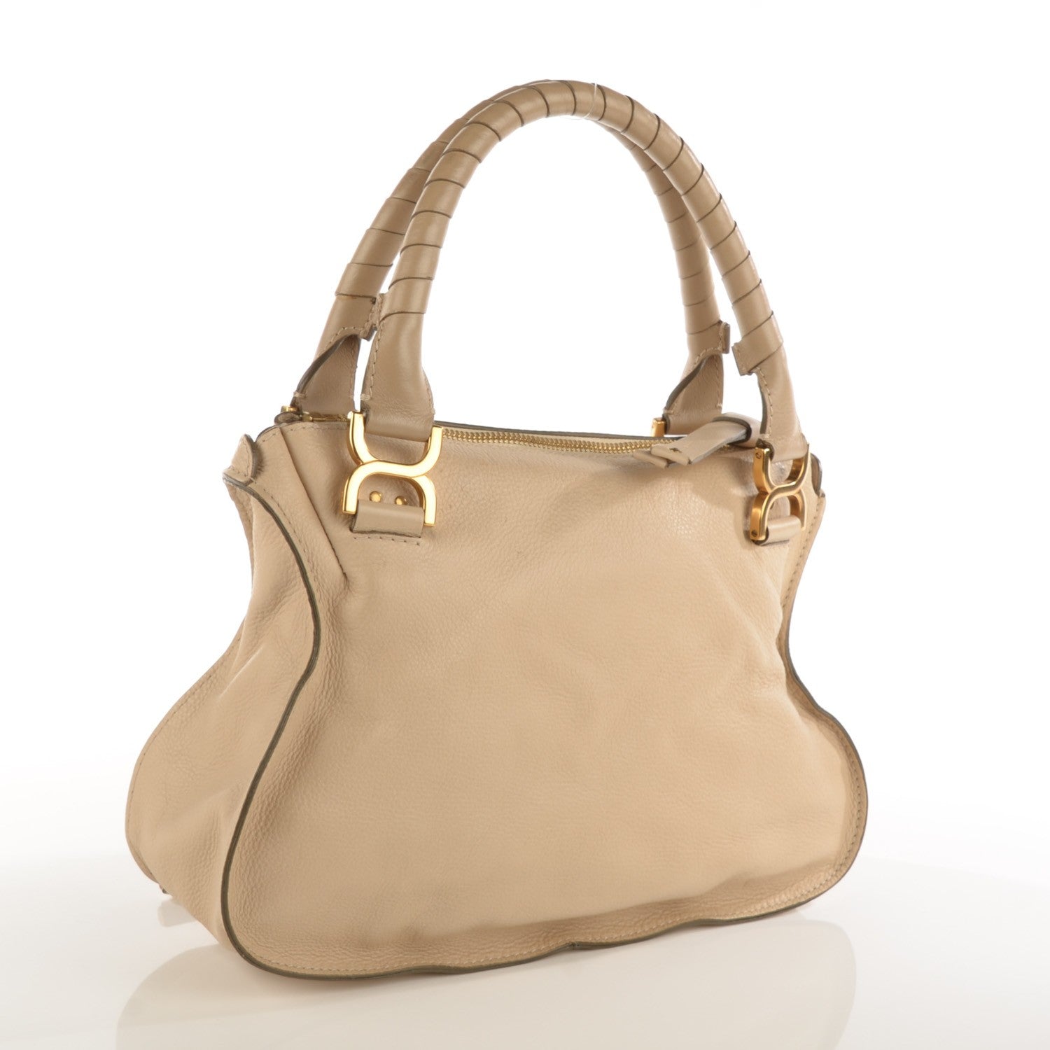 Chloe Calfskin Medium Marcie Satchel Angora Beige 3 of 8