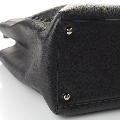Chanel Calfskin Cerf Executive Shopper Tote Black 9 of 11