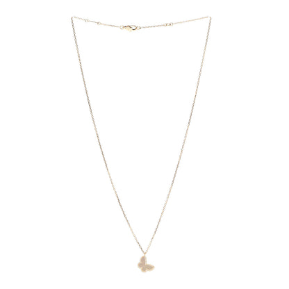 Van Cleef & Arpels 18K Yellow Gold Mother of Pearl Sweet Alhambra Butterfly Pendant Necklace 3 of 6
