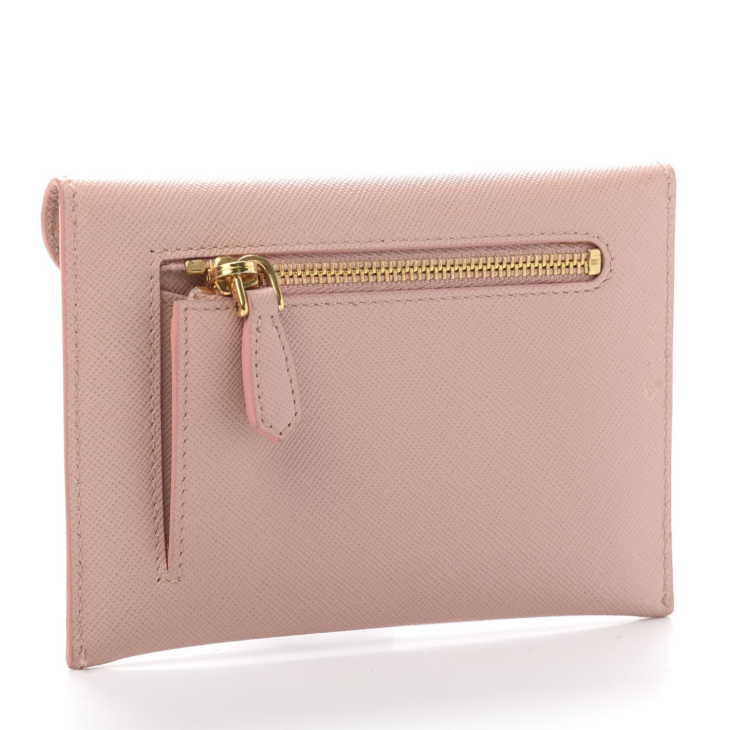 Prada Saffiano Metal Envelope Wallet Orchidea 3 of 12