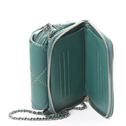 Chanel Calfskin Ultimate Stitch Mini Flap WOC Bag Turquoise 7 of 9