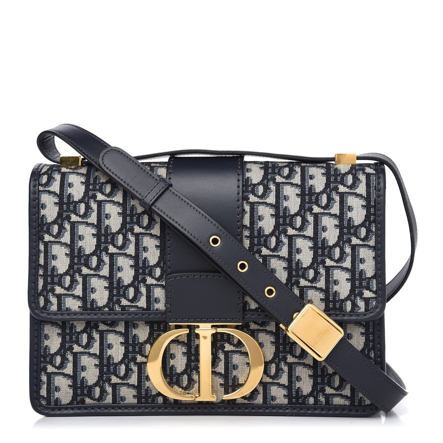 Christian Dior Oblique 30 Montaigne Flap Bag Blue 1 of 10