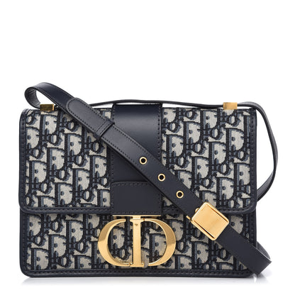 Christian Dior Oblique 30 Montaigne Flap Bag Blue 1 of 10
