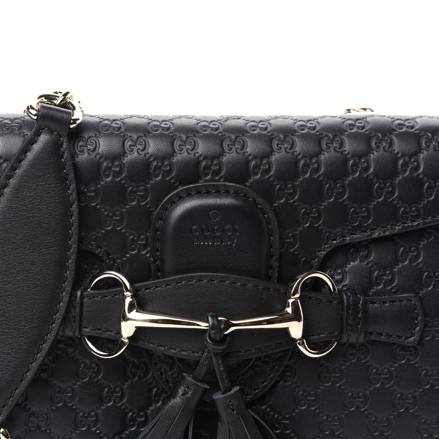 Microguccissima Mini Emily Shoulder Bag Black