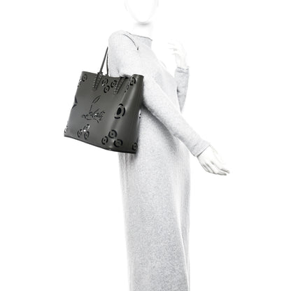 Christian Louboutin Calfskin Paris CL Logo Perforated Cabata Tote Rocket 2 of 13