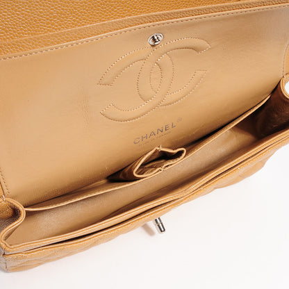 Chanel Caviar Quilted Medium Double Flap Beige 5 of 8