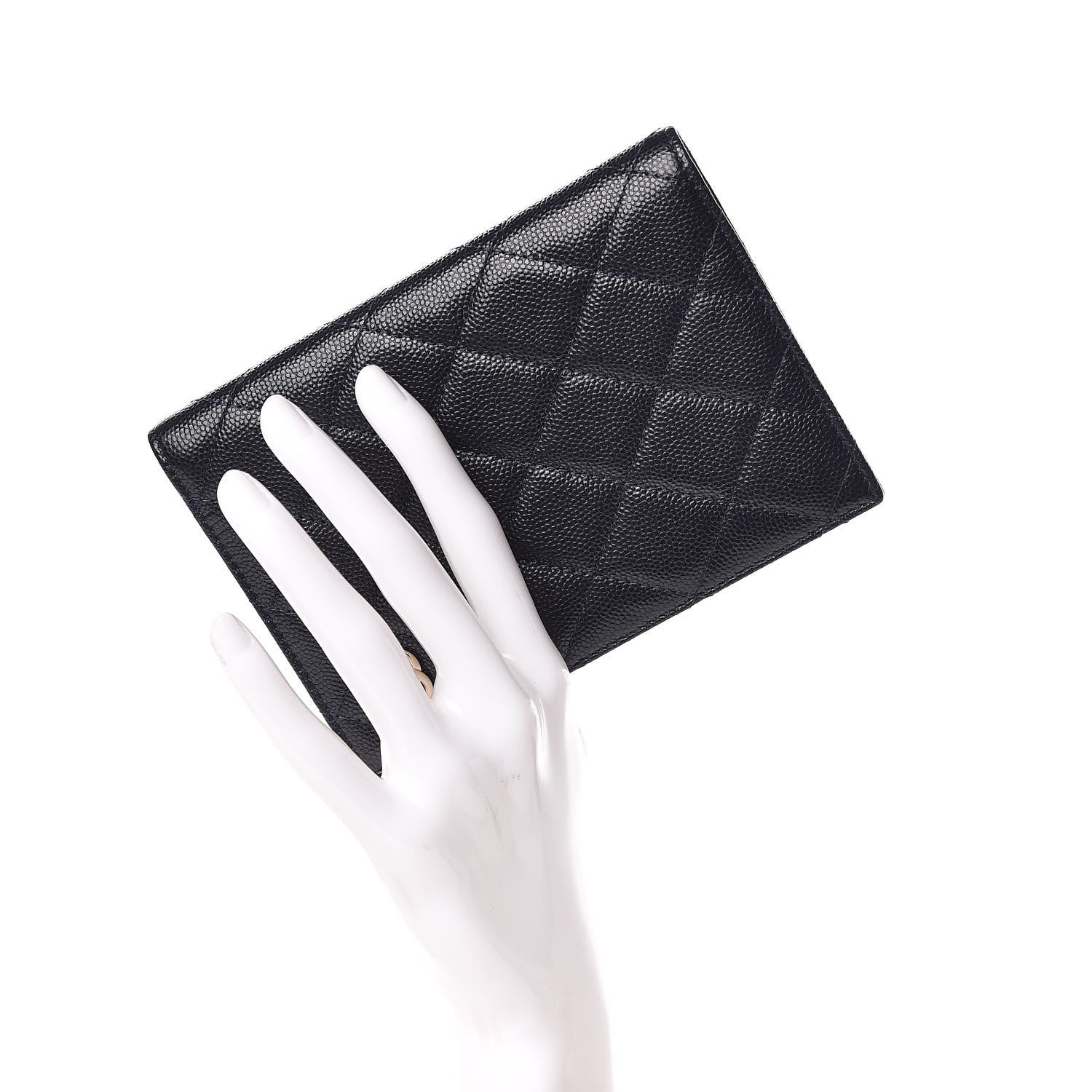 Chanel Caviar Quilted Passport Holder Navy 2 of 12