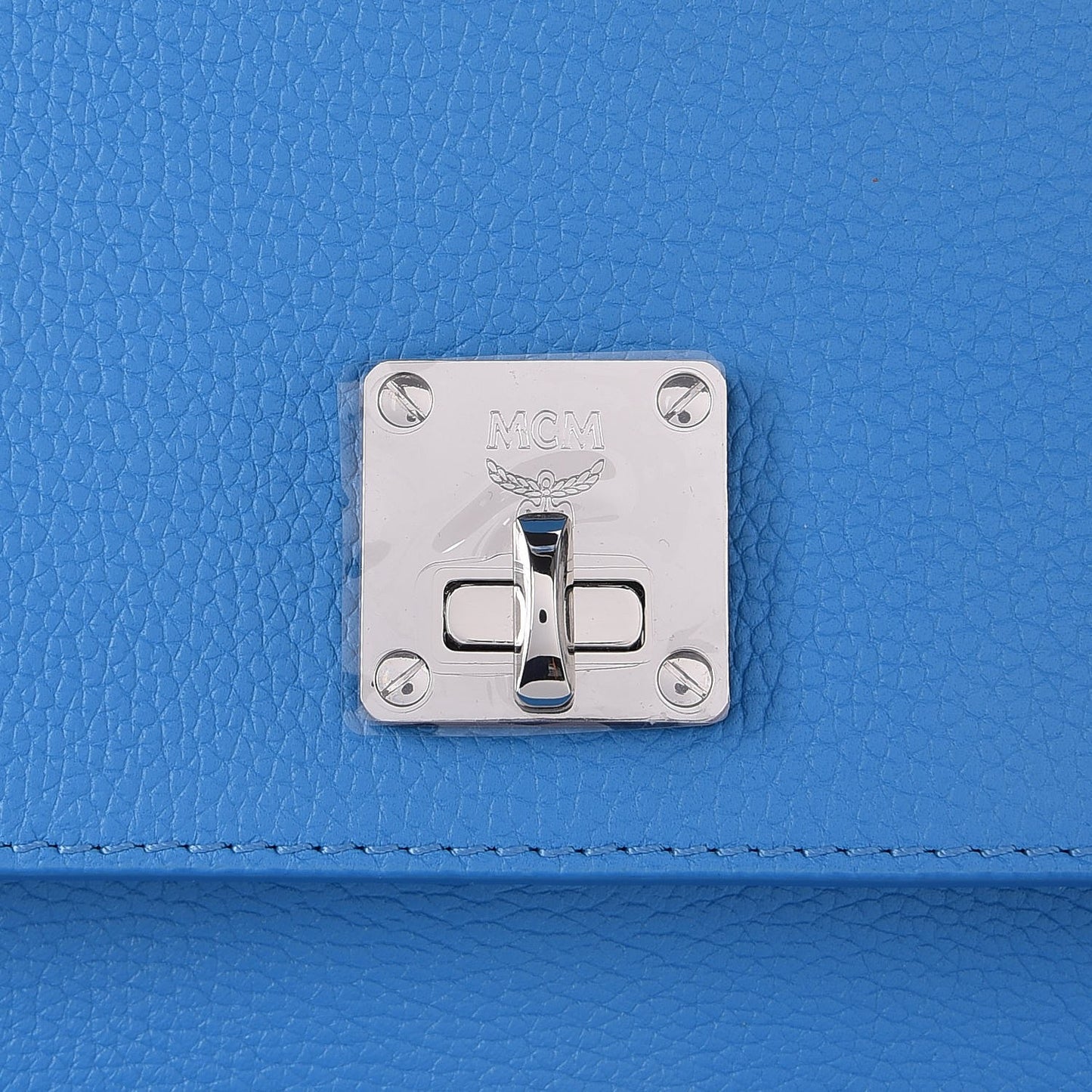 Grained Calfskin Large Milla Convertible Backpack Tile Blue