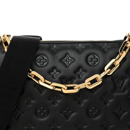 Louis Vuitton Lambskin Embossed Monogram Coussin PM Black 7 of 10