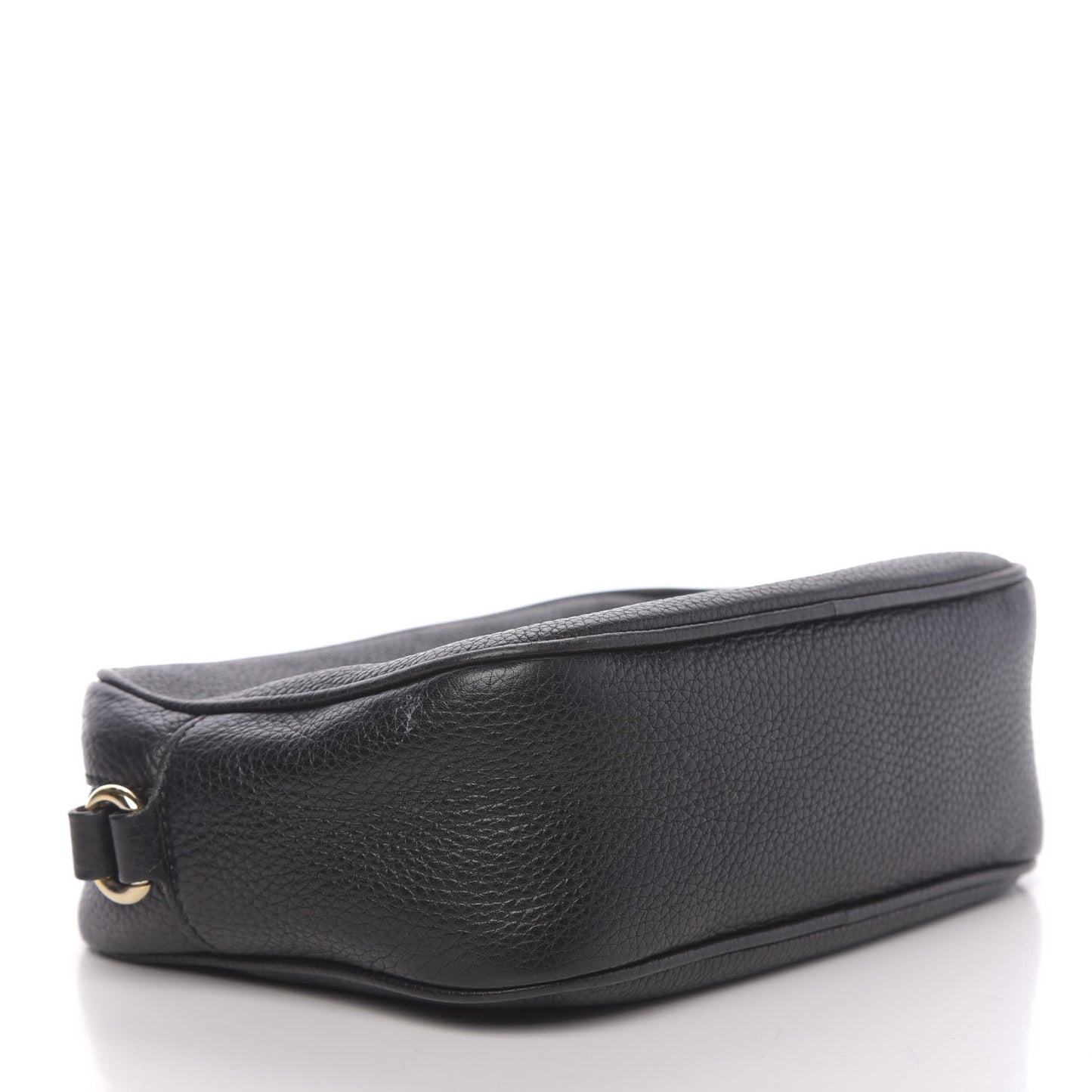Pebbled Calfskin Small Soho Disco Bag Black
