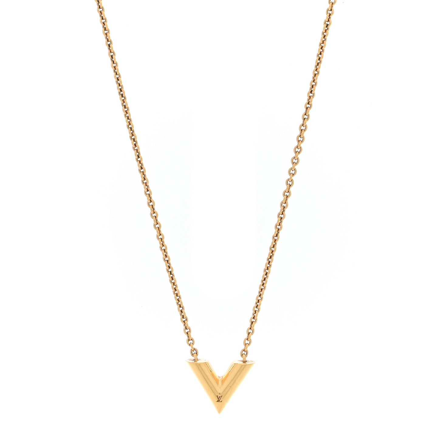 Brass Essential V Necklace Gold