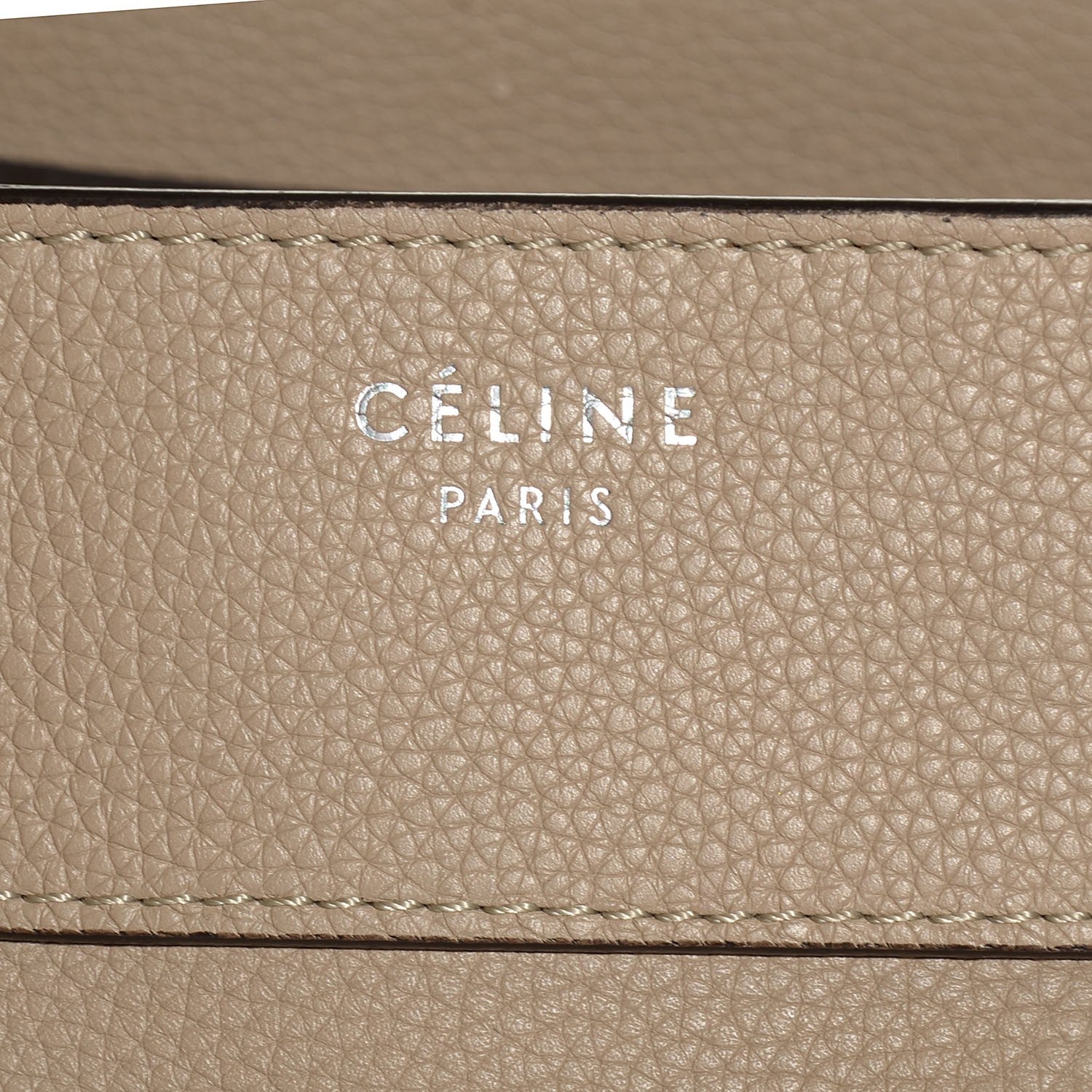 Celine Drummed Calfskin Mini Luggage Dune 9 of 9