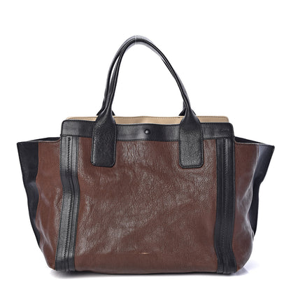 Chloe Calfskin Small Alison East West Tote Coffee Shot 1 of 9