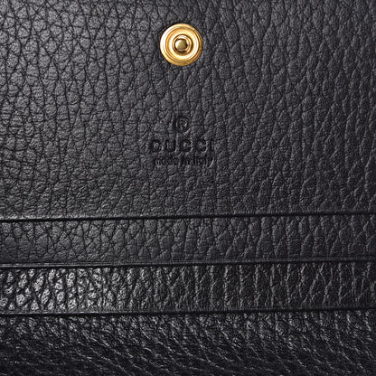 Gucci Pebbled Calfskin GG Marmont Card Case Black 6 of 8