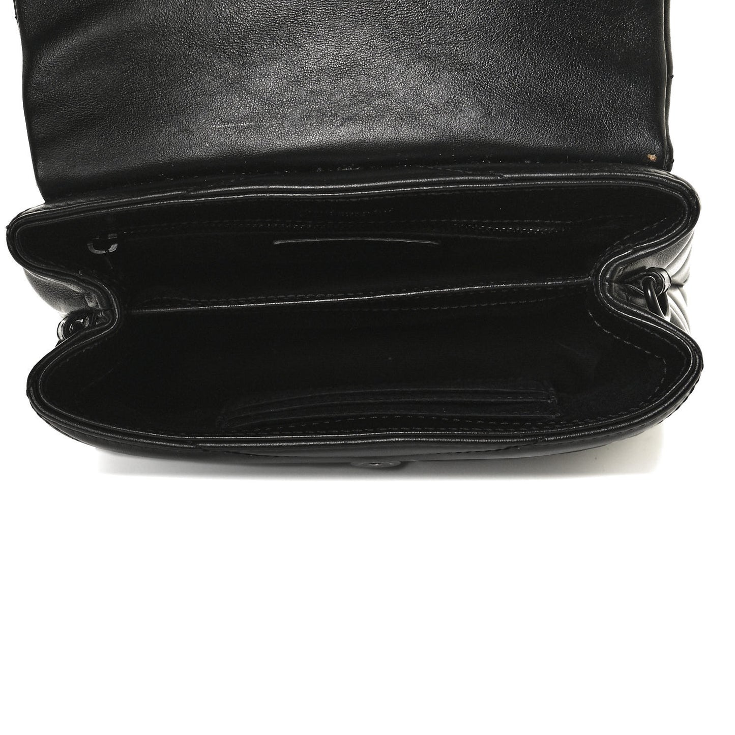 Calfskin Y Quilted Monogram Toy Loulou Crossbody Bag Black