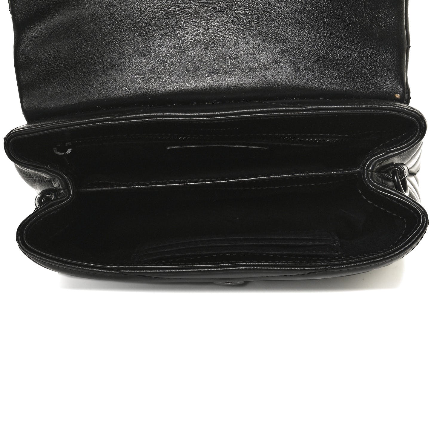 Saint Laurent Calfskin Y Quilted Monogram Toy Loulou Crossbody Bag Black 5 of 12